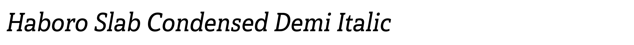 Haboro Slab Condensed Demi Italic image